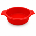 96 Pieces Red Round Silicone Baking Moulds (24 x 24 x 7 cm)