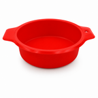 96 Pieces Red Round Silicone Baking Moulds (24 x 24 x 7 cm)