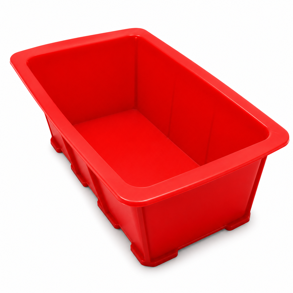 96 Pieces Red Rectangular Silicone Loaf Pans (26 x 13 x 7 cm)