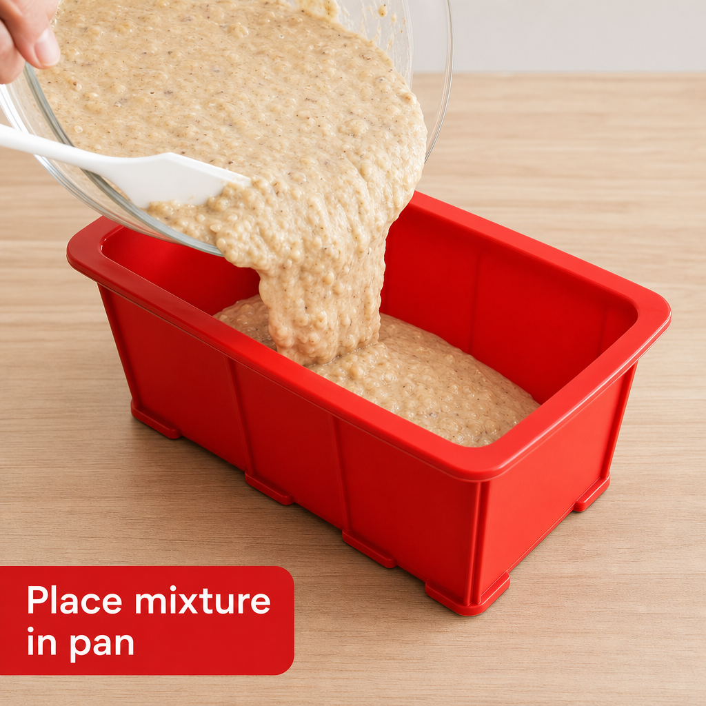 96 Pieces Red Rectangular Silicone Loaf Pans (26 x 13 x 7 cm)