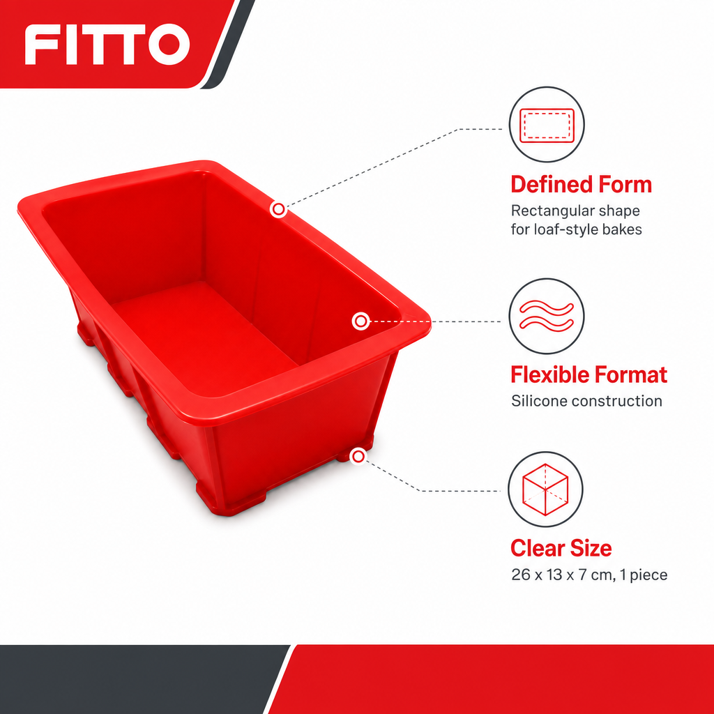 96 Pieces Red Rectangular Silicone Loaf Pans (26 x 13 x 7 cm)