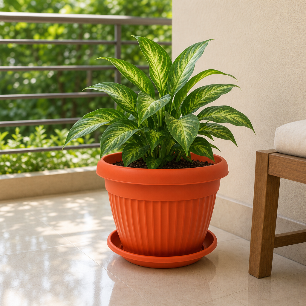 96 Pieces Plastic Plant Pots with Saucer (Assorted Colors and Size)