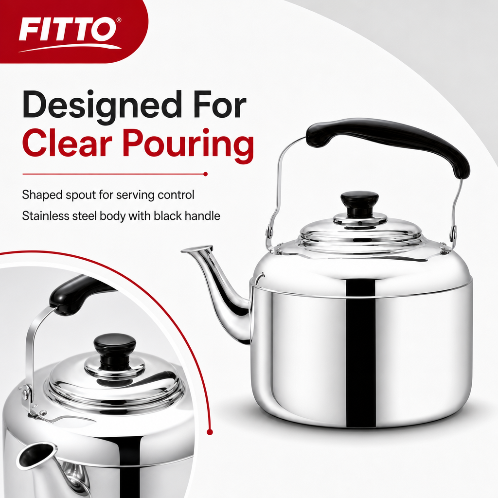 48 Pieces Stainless Steel Kettles with Black Handle (Assorted Capacity)