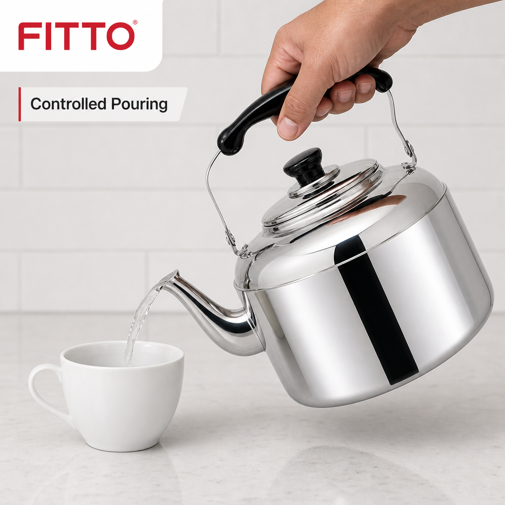 48 Pieces Stainless Steel Kettles with Black Handle (Assorted Capacity)
