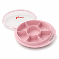 96 Pieces Pink Round Divided Snack Serving Trays with Lid