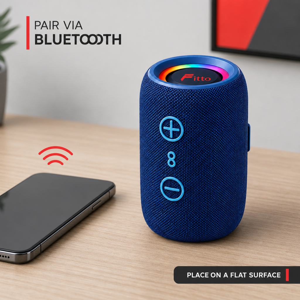 48 Pieces Blue Portable Bluetooth Speakers (Compact Wireless Audio Design)
