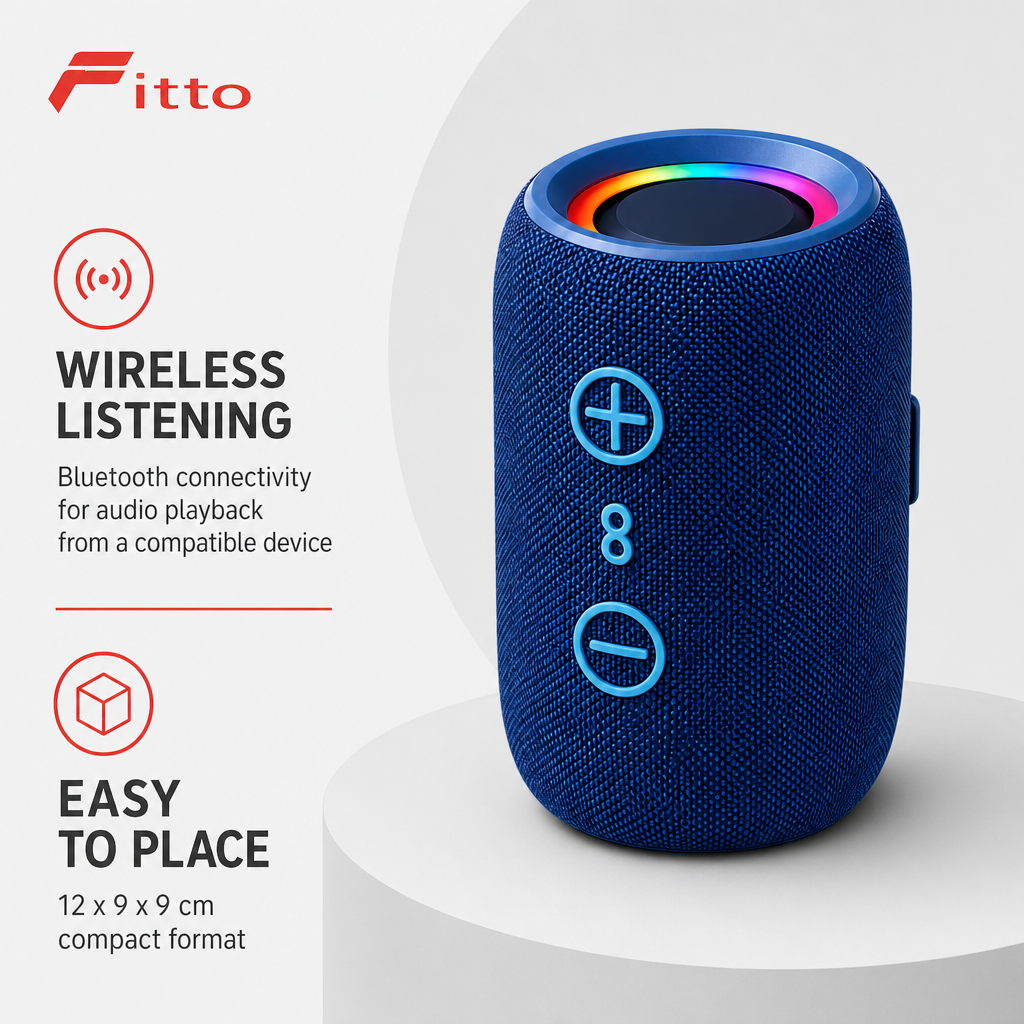 48 Pieces Blue Portable Bluetooth Speakers (Compact Wireless Audio Design)