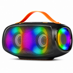 48 Pieces Black RGB Portable Bluetooth Speakers with Handle