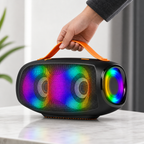 48 Pieces Black RGB Portable Bluetooth Speakers with Handle