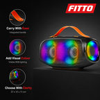 48 Pieces Black RGB Portable Bluetooth Speakers with Handle