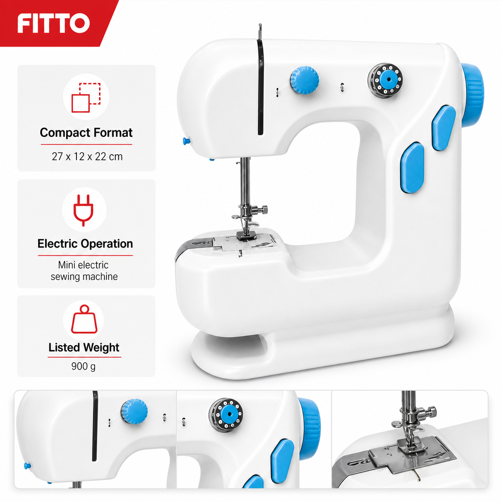 48 Pieces Mini Electric Sewing Machines (WhiteCompact Sewing Appliance for Home Craft Projects)
