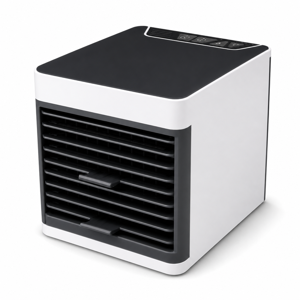96 Pieces Mini Evaporative Air Coolers (Portable Square Design – White and Black)