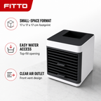 96 Pieces Mini Evaporative Air Coolers (Portable Square Design – White and Black)