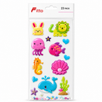 144 Pieces Ocean Animal Puffy Stickers (23 Assorted Pieces for Crafts – Journals and Paper Projects)