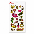 240 Pieces Fashion Jewelry 3D Puffy Stickers (Multicolor Decorative Sheet – 20 x 8 cm)
