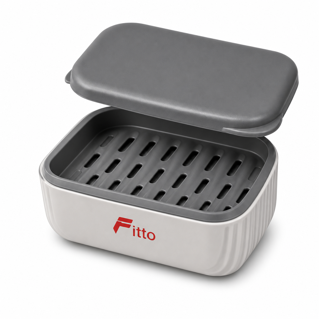 96 Pieces Grey Travel Soap Boxes with Drain Tray (11.5 x 8 x 4.8 cm)