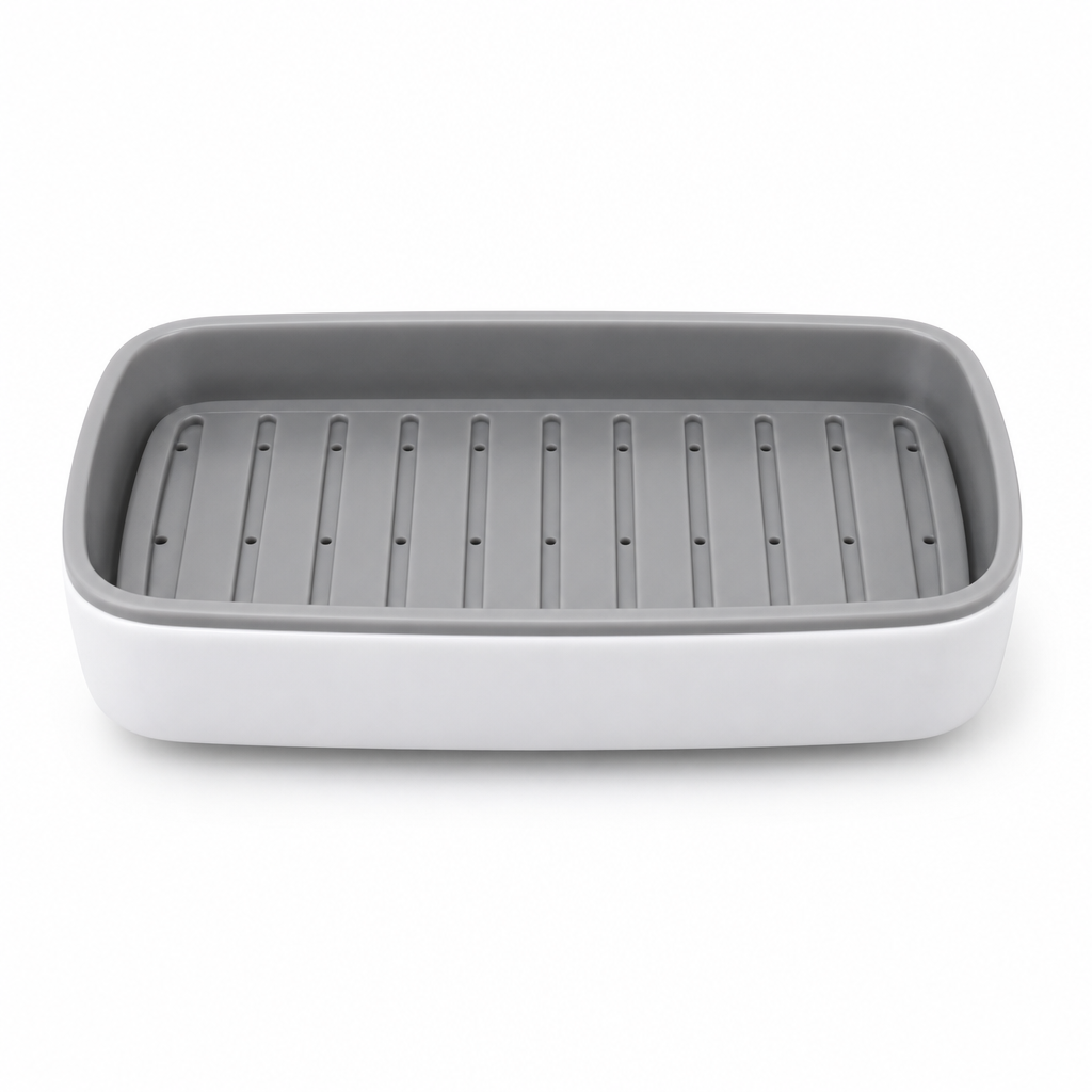 120 Pieces White Soap Boxes with Drain Tray (13 x 9 x 5 cm)