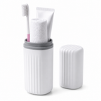 96 Pieces White Cylindrical Travel Toothbrush Containers (20 x 7 x 7 cm)