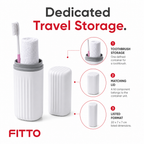 96 Pieces White Cylindrical Travel Toothbrush Containers (20 x 7 x 7 cm)