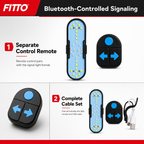 72 Pieces Bluetooth Bicycle Turn Signals with Remote (USB Cable and Signal Controls – 1 Set)