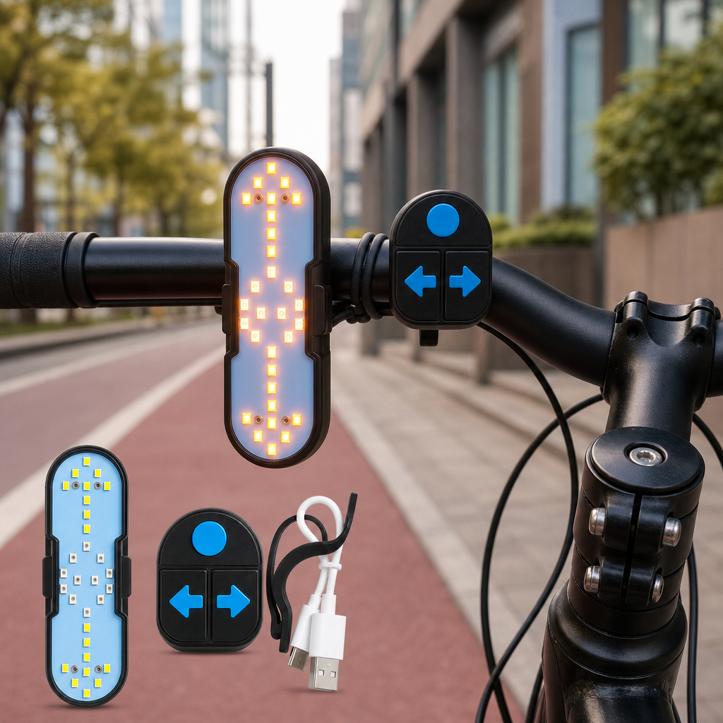 72 Pieces Bluetooth Bicycle Turn Signals with Remote (USB Cable and Signal Controls – 1 Set)