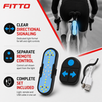 72 Pieces Bluetooth Bicycle Turn Signals with Remote (USB Cable and Signal Controls – 1 Set)