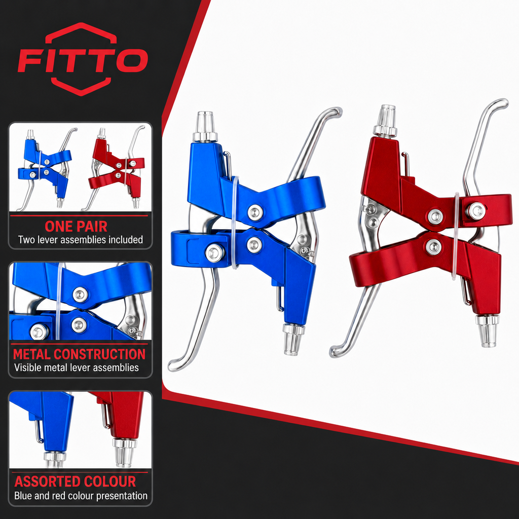 96 Pieces Metal Bicycle Brake Lever Sets (Assorted Colors – 1 Pair)
