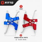 96 Pieces Metal Bicycle Brake Lever Sets (Assorted Colors – 1 Pair)