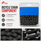 96 Pieces Bicycle Chains (Black)