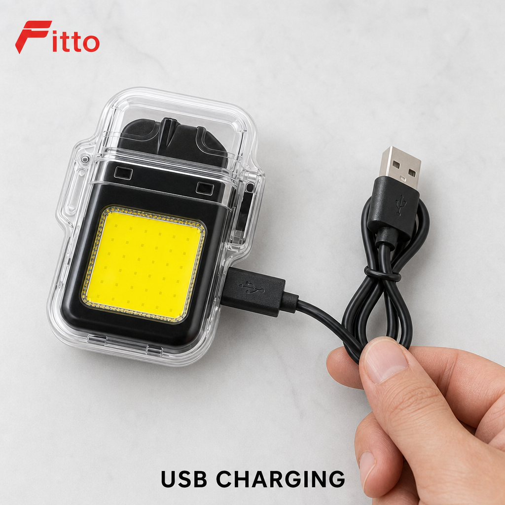 96 Pieces Rechargeable Lighters with Flashlight and USB Charging Cable (1 Set)