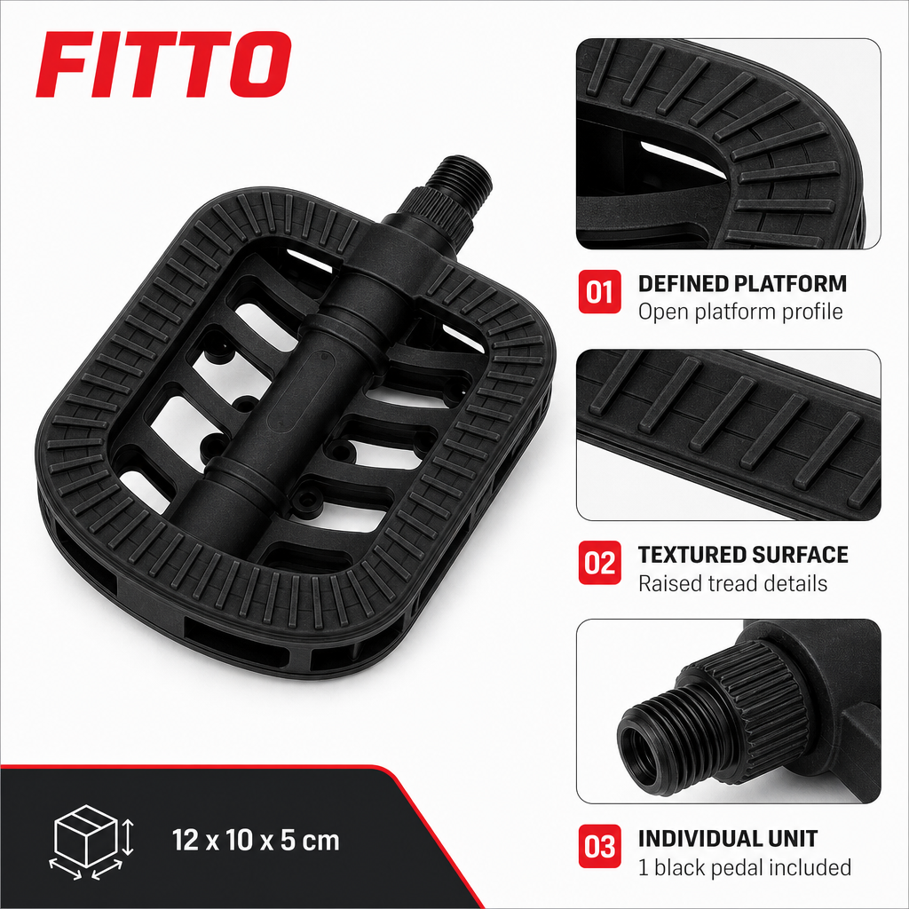 120 Pieces Bicycle Pedals (Textured Platform Foot Pedal for Cycle Repairs and Replacements)