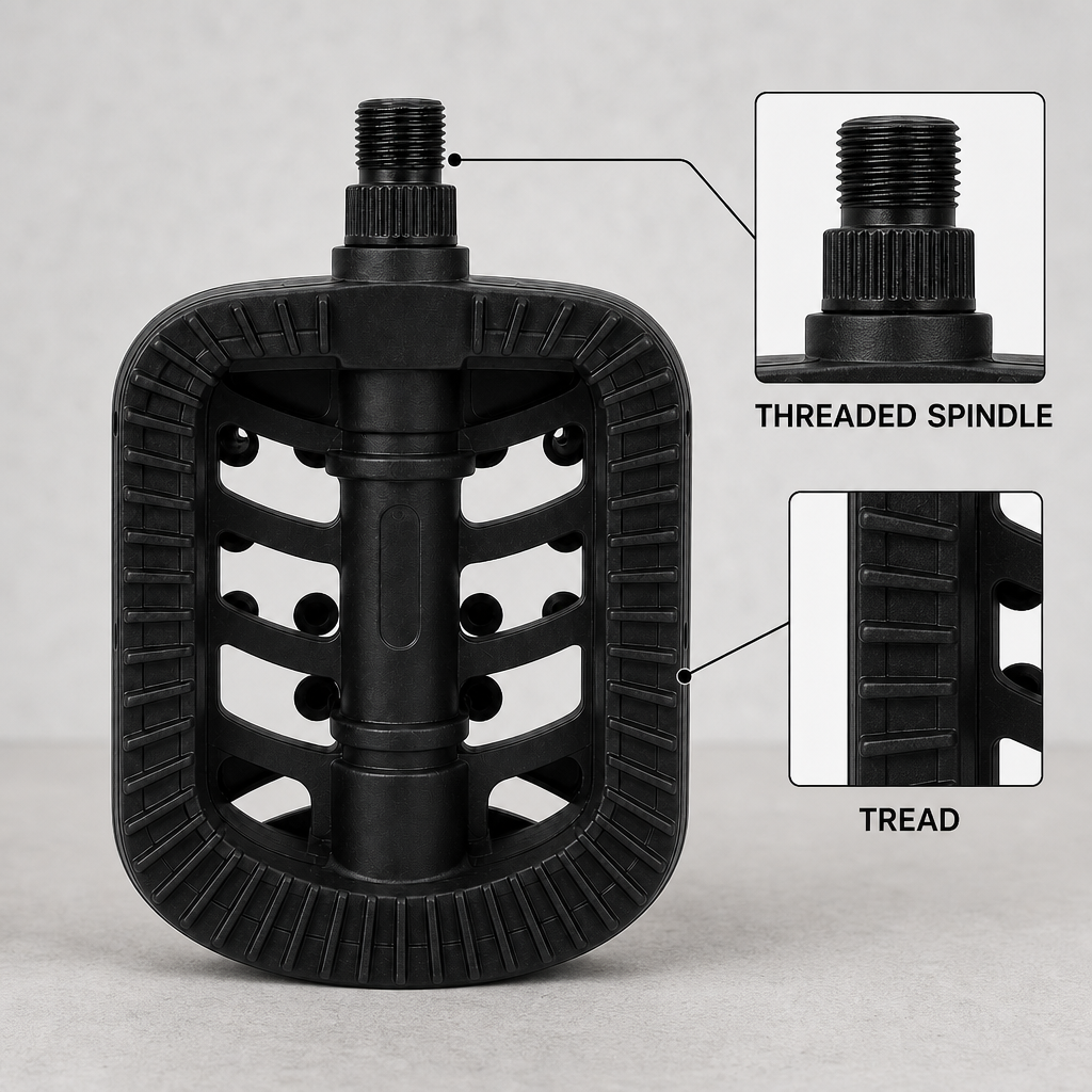120 Pieces Bicycle Pedals (Textured Platform Foot Pedal for Cycle Repairs and Replacements)