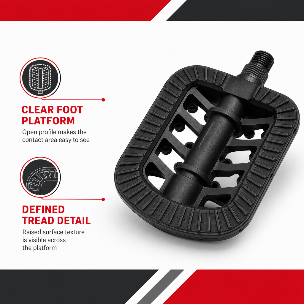 120 Pieces Bicycle Pedals (Textured Platform Foot Pedal for Cycle Repairs and Replacements)