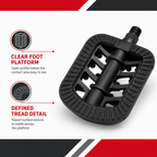 120 Pieces Bicycle Pedals (Textured Platform Foot Pedal for Cycle Repairs and Replacements)