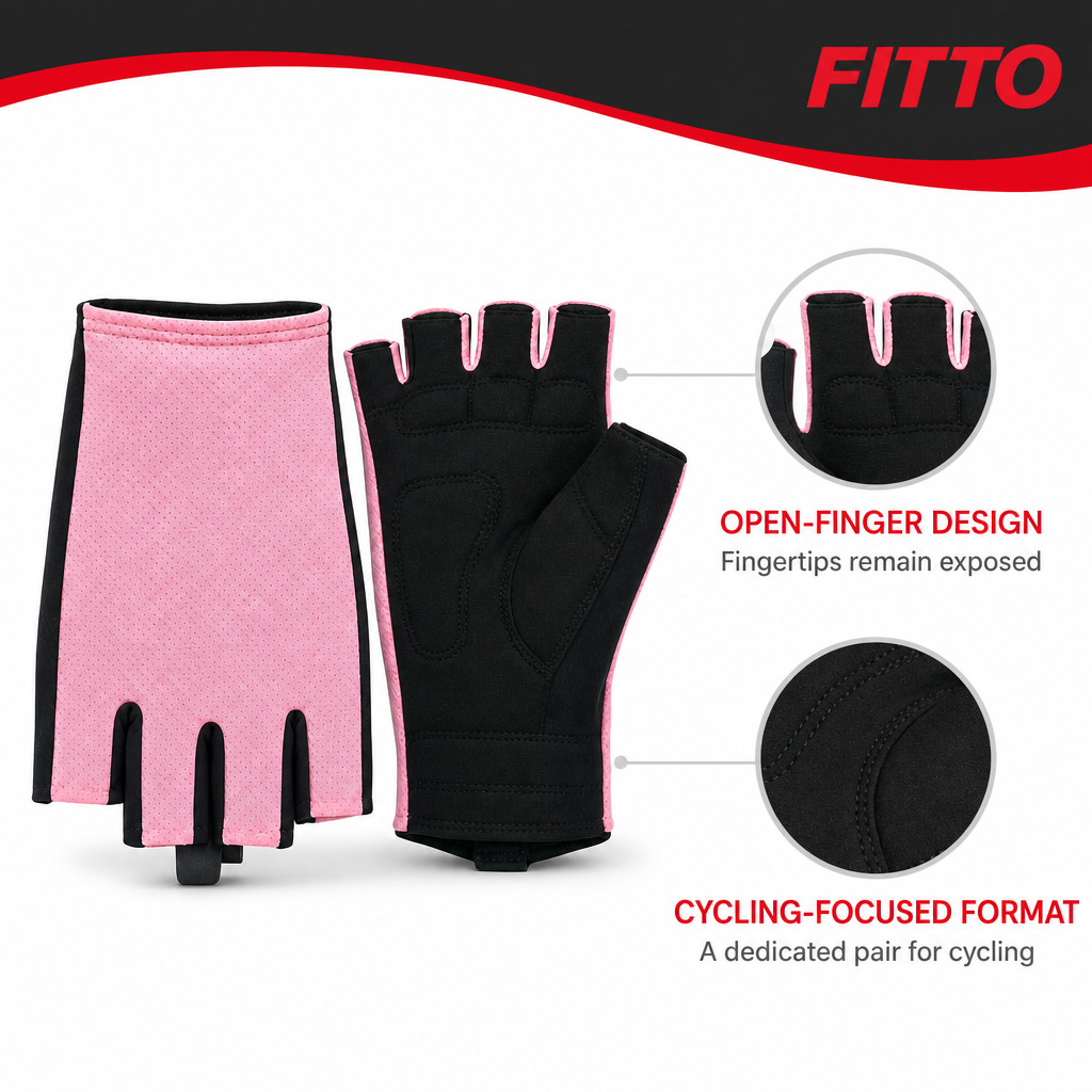 96 Pieces Fingerless Cycling Gloves (Assorted Colors – 1 Pair)