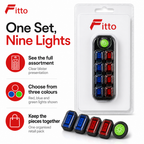 96 Pieces Bicycle Safety Warning Light Sets (9 Pieces – Multicolour Cycling Light Assortment)
