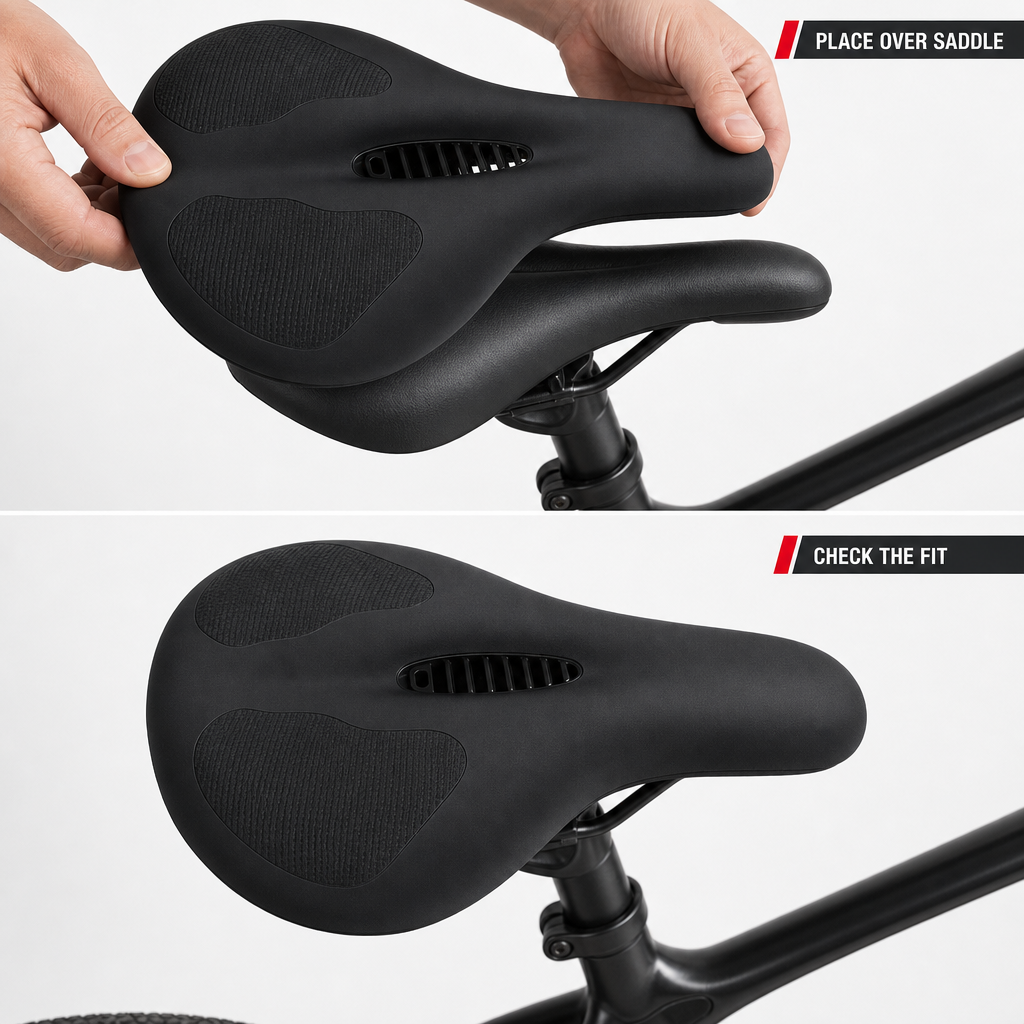 96 Pieces Bicycle Saddle Cover Cushions (Black Seat Pad for Cycling)