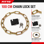 96 Pieces Metal Bicycle Chain Locks with Padlock and Keys (100 cm – 1 Set)