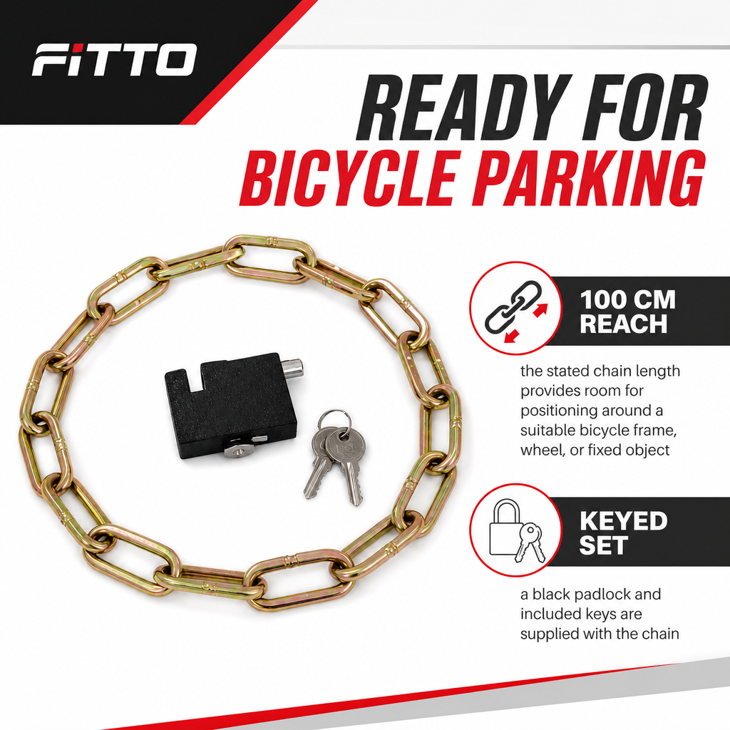 96 Pieces Metal Bicycle Chain Locks with Padlock and Keys (100 cm – 1 Set)