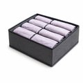 120 Pieces Wardrobe Organizer Boxes (8-Grid Clothing Divider – Grey – 30 x 30 x 10 cm)