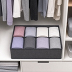 120 Pieces Wardrobe Organizer Boxes (8-Grid Clothing Divider – Grey – 30 x 30 x 10 cm)