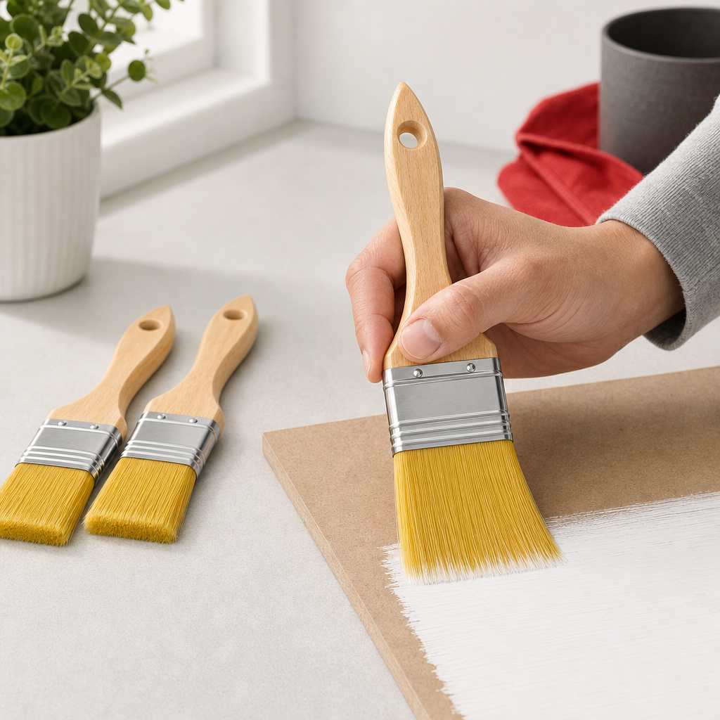 120 Pieces Paint Brush Sets (3 Pieces – Assorted Sizes 1 Inch – 1.5 Inch and 2 Inch – Wooden Handles)