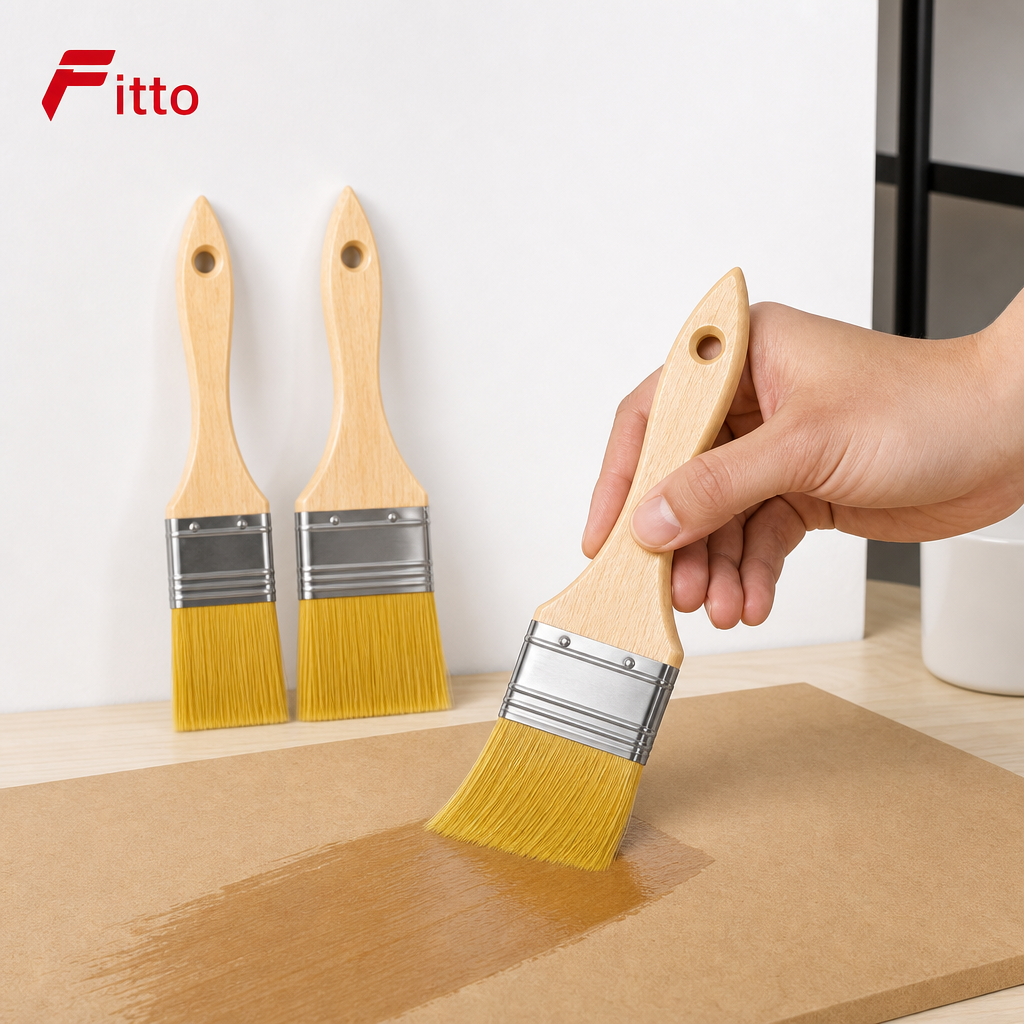 120 Pieces Paint Brush Sets (3 Pieces – Assorted Sizes 1 Inch – 1.5 Inch and 2 Inch – Wooden Handles)