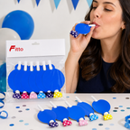 144 Pieces Blue Party Blowouts (6 Pieces – Festive Celebration Noisemakers)