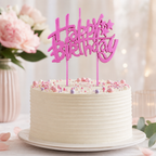 144 Pieces Cake Topper Candles (Happy Birthday Design – Assorted Colors)