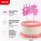 144 Pieces Cake Topper Candles (Happy Birthday Design – Assorted Colors)
