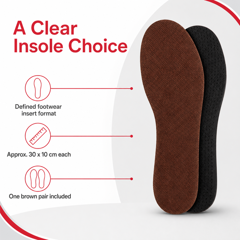 120 Pieces Shoe Insoles (Brown – 1 Pair – 30 x 10 cm)
