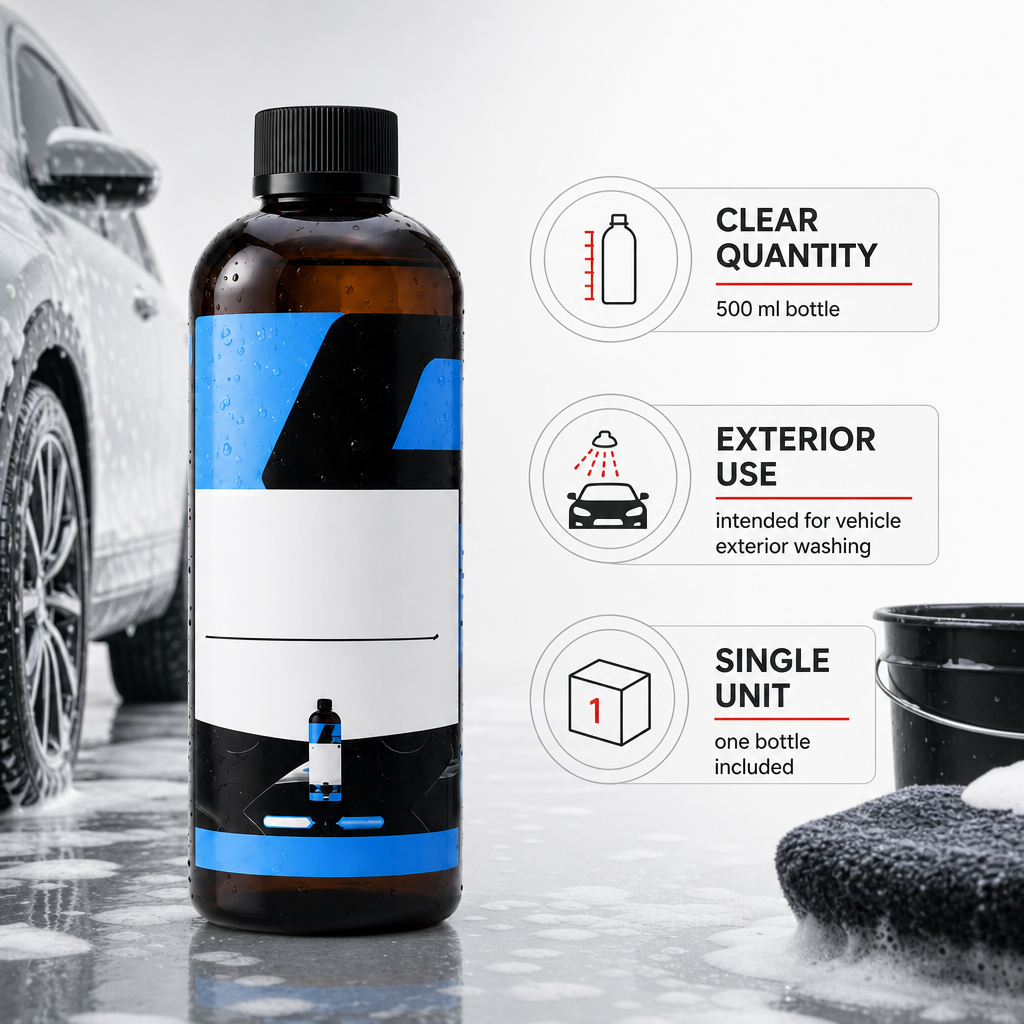 96 Pieces Car Wash Shampoos (500 ml – 1 Bottle for Vehicle Exterior Washing)