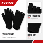 96 Pieces Fishing Gloves (Black Fingerless Design – 20 x 11 cm – 1 Pair)