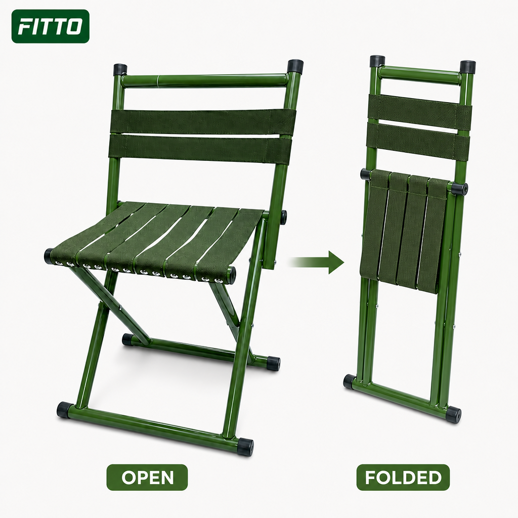 72 Pieces Green Foldable Chairs (Compact Seating for Outdoor Trips – 60 x 37 x 35 cm)